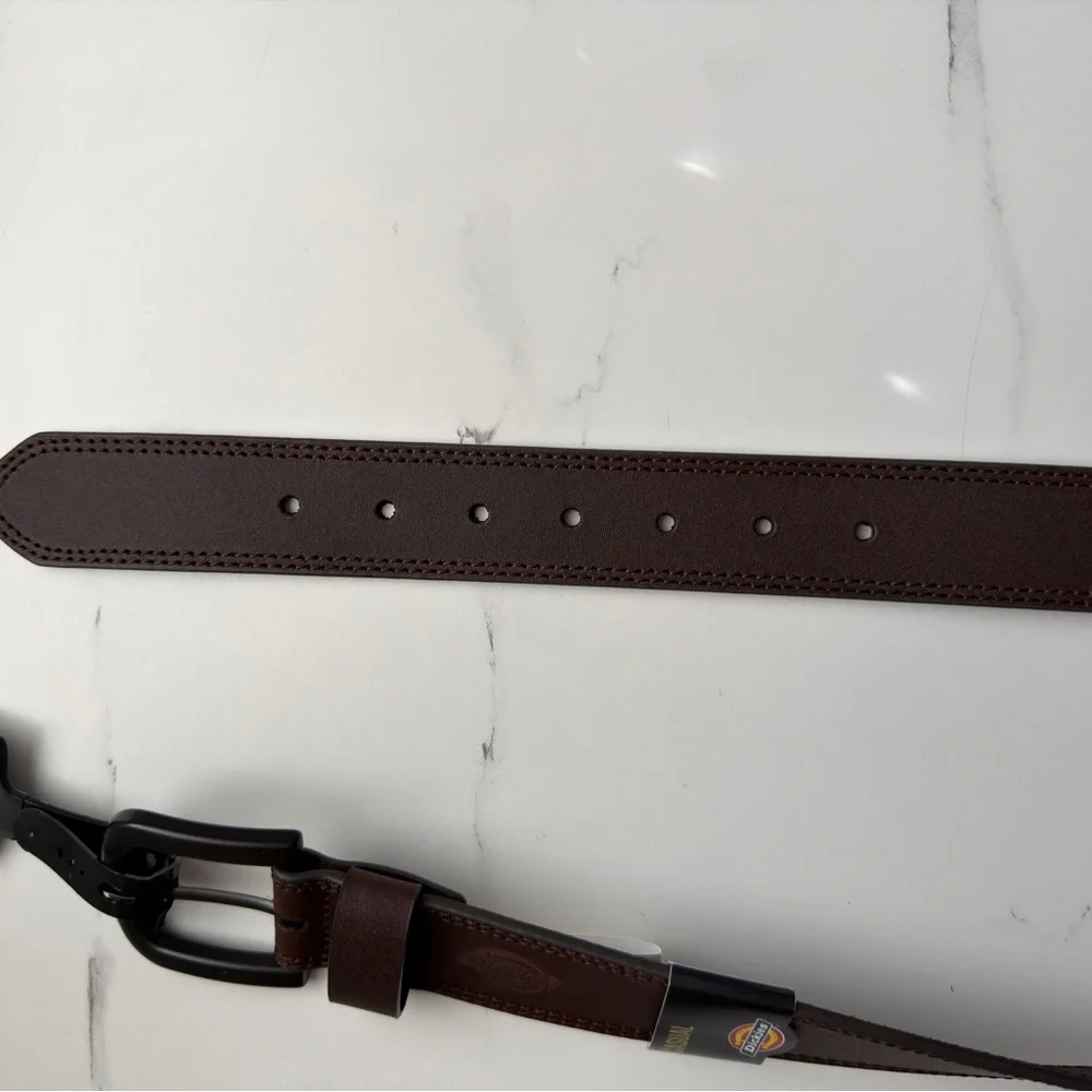 Dickies Brown Genuine Leather Belt Men’s Size 34 |Dickies Men’s Leather Belt NWT